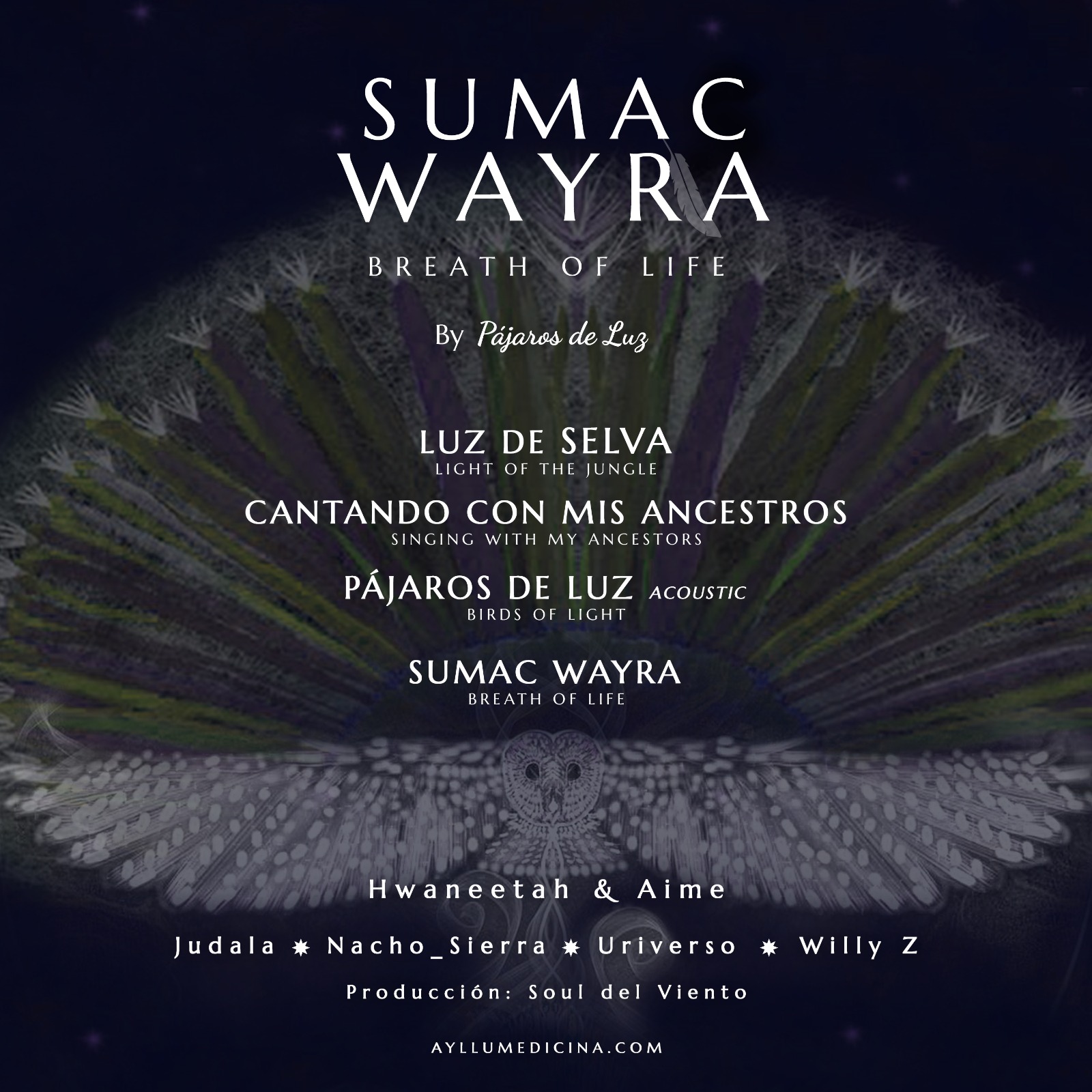 Sumac Wayra back cover pájaros de luz 